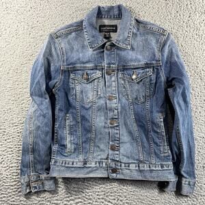 Lucky Brand The Tomboy Trucker Jacket Womens XS Blue Denim Jean Button Y2K